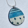 Bold Colourful Handmade Porcelain 'Brook' Necklace On Silver Chain