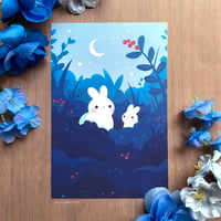 moonlit bunnies print