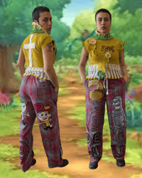 Image 4 of hand painted pants 