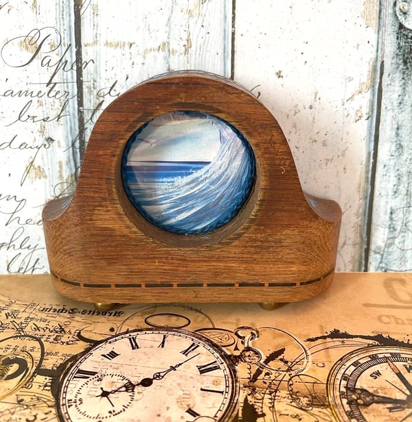 Image of Vintage Clock Case 'There's Always Time for a Surf'