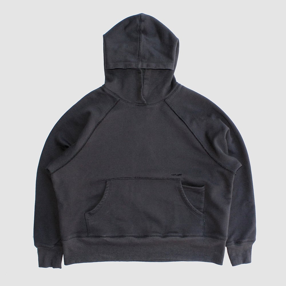 Image of Overstitch Raglan Hoodie (CHARCOAL)