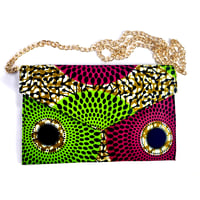 REIGN AFRICANPRINT CLUTCH BAG