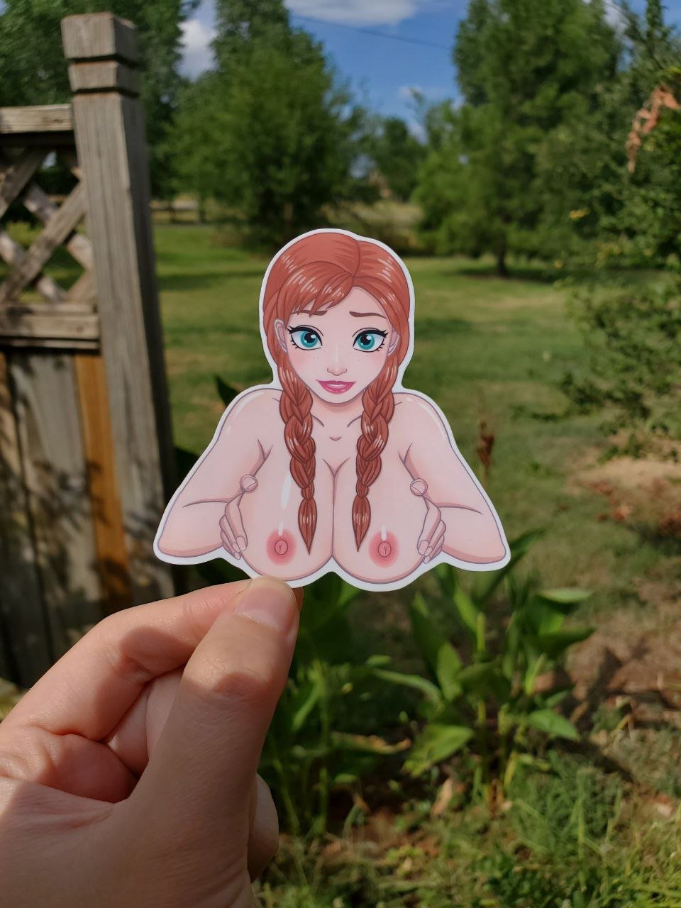 Image of Sexy Twin Sister Decal, Sexy Younger Sister Anna Pinup Sticker