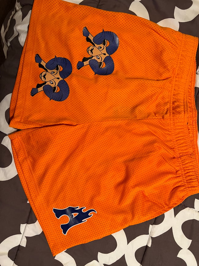 Monogram Mesh Shorts Orange