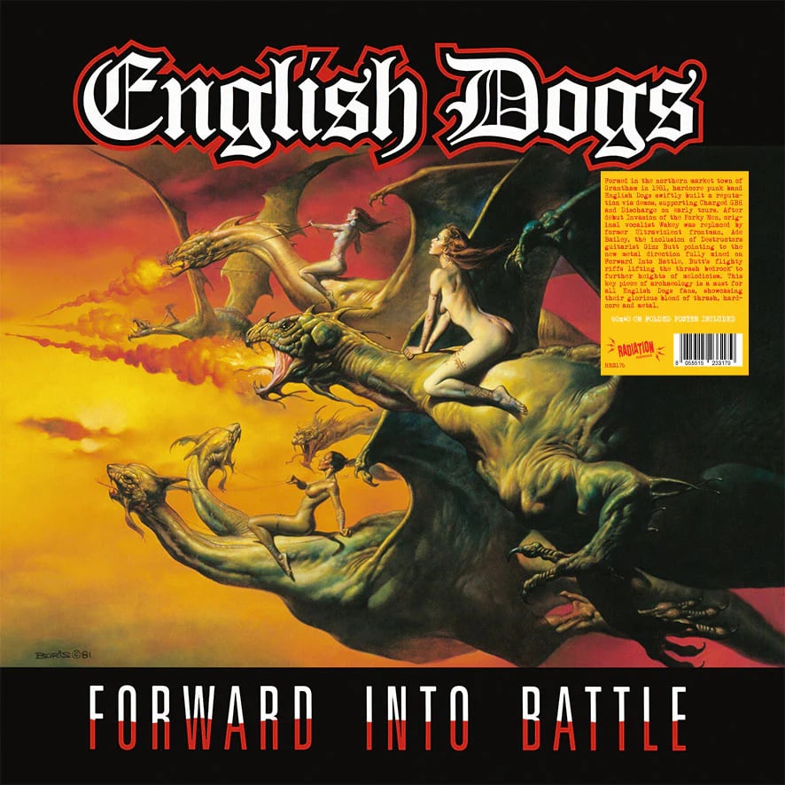 Image of ENGLISH DOGS - "FORWARD INTO BATTLE" Lp (poster)