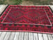 Image of Fiery Red, Black & Blue Kilim