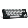 Portable 60% Mechanical Gaming Keyboard, LED Backlit Compact 68 Keys Mini Wired 