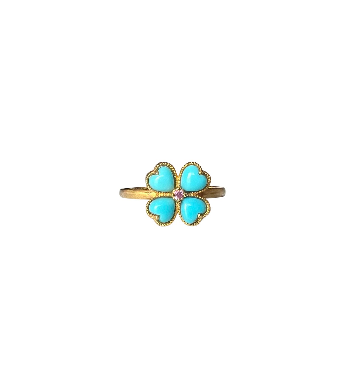 Image of Turquoise Clover Ring
