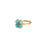 Image 2 of Turquoise Clover Ring