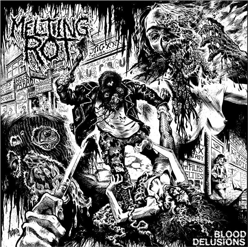 Melting Rot - Blood Delusions 12″ / Dry Cough Records