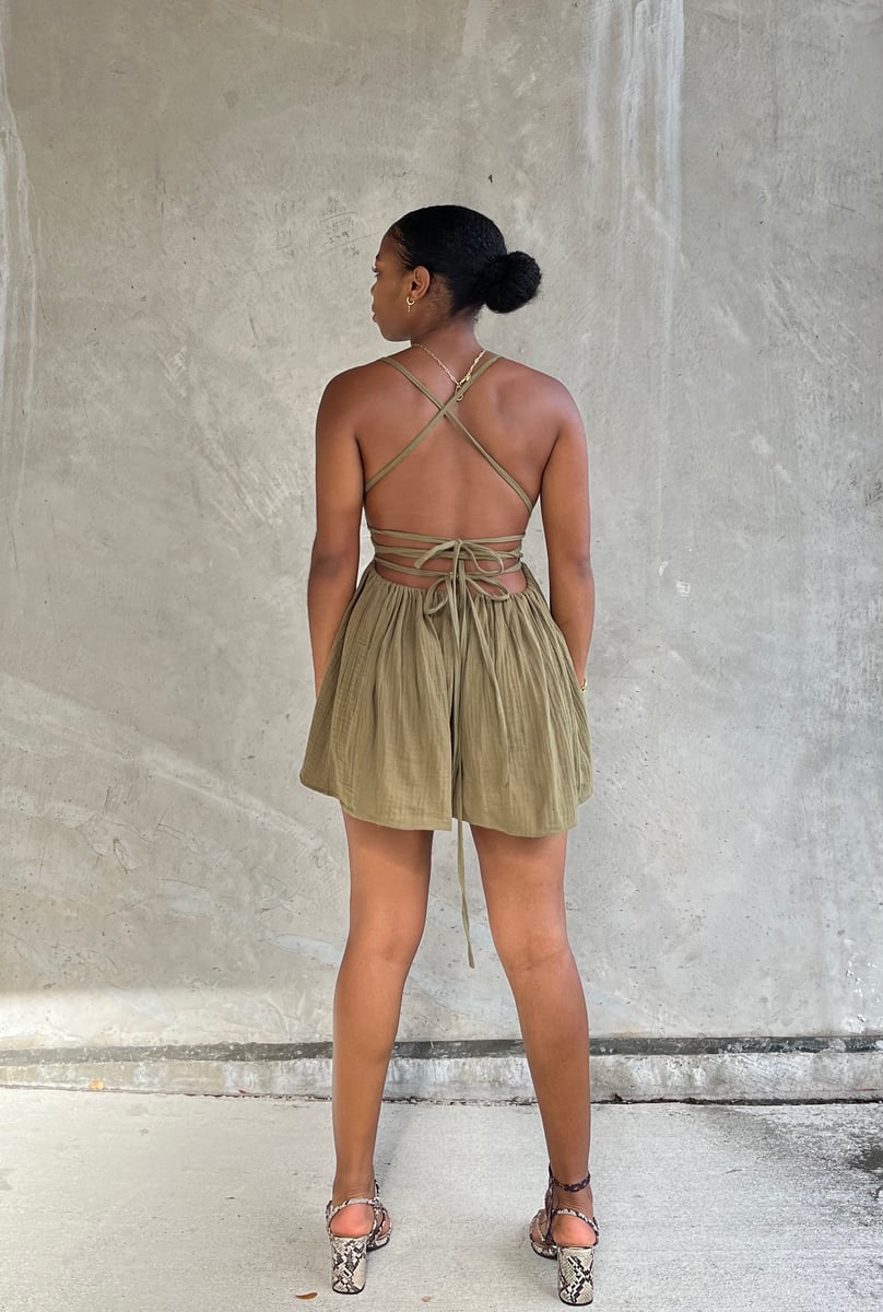 YARA MINI DRESS | OLIVE | BYU