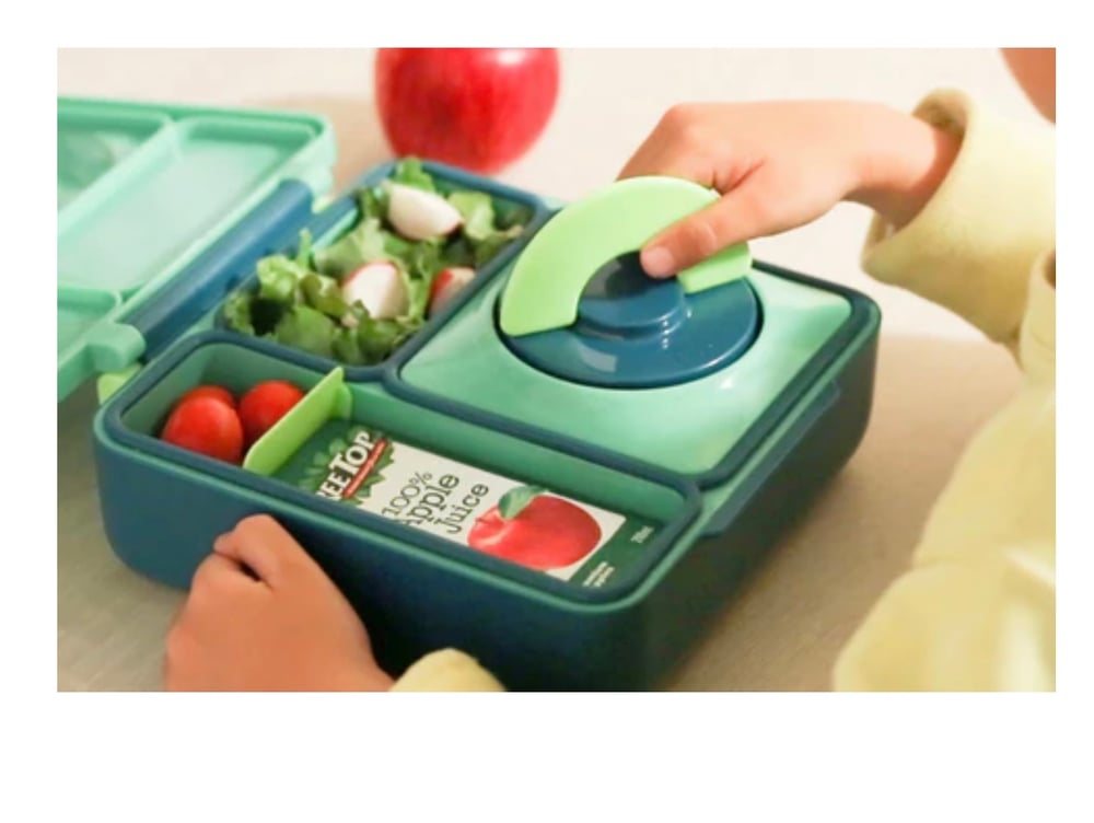 OmieBox V2 Hot and Cold Lunch Box Green Meadow