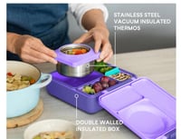 Image 3 of OmieBox V2 Hot and Cold Lunch Box Purple Plum
