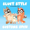 Bluey Style Custom Portrait 