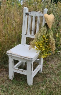 Image 1 of Wooden chair  white