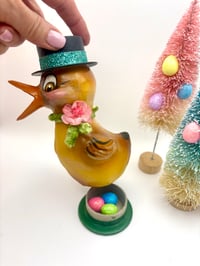 Image 1 of Spring Duck Paper Mache Tabletop Display 