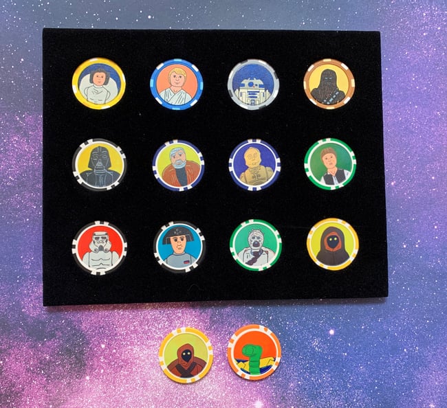 Complete Galaktik 12 Including Velvet Display Card + 2 Bonus Chips