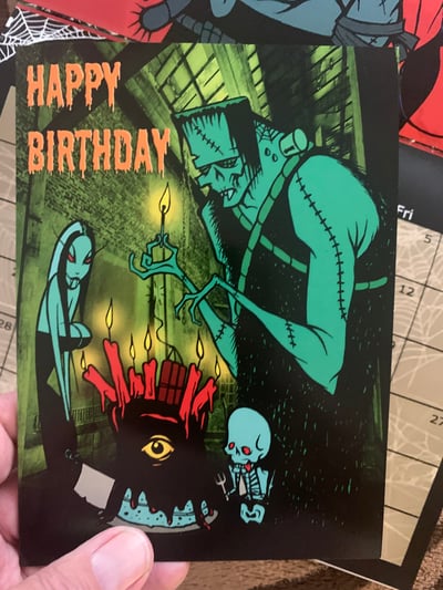 Image of Happy Birthday ghoul gang greeting card 