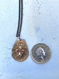 Image 5 of Vintage lion head pendant & Chain 