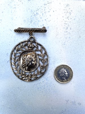 Image of Vintage Roman Medal Brooch 