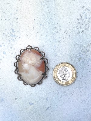 Image of Antique Victorian Rolled Gold Cameo Brooch.