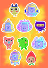 Tamagotchi Sticker Sheet (Cafzka x Panelismo)