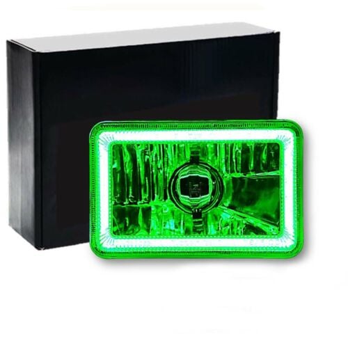 Image of 4X6 COB GREEN SOLID HALO SUPER BRIGHT SET (4) SELECT FROM DROP DOWN BOX