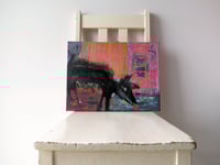 Image 2 of "Pretty girl" artwork, acrylic and ink on stretched canvas 