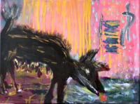 Image 1 of "Pretty girl" artwork, acrylic and ink on stretched canvas 