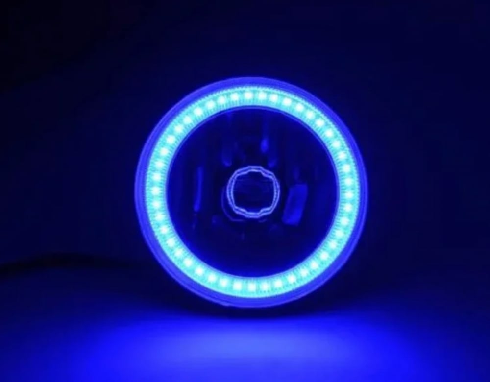 Image of #Octane 7" ROUND BLUE SMD HALO (PAIR)