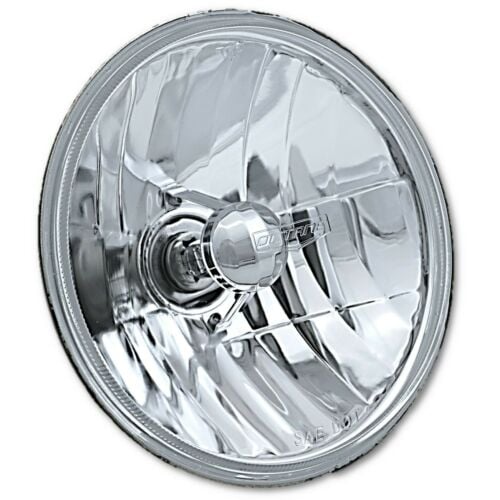 Image of #Octane 7" ROUND Crystal Clear Glass Lens Metal Headlight WITH LED 6K NON HALO