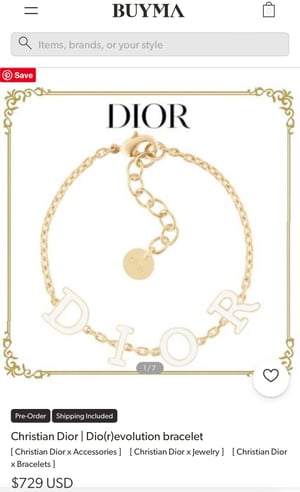 Image of VINTAGE RARE SS21 Dior White Enamel Gold Bracelet 