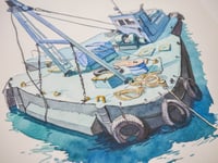 Image 4 of "Small Ship" original painting