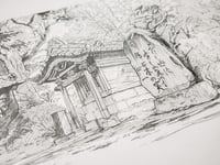 Image 4 of "Small Temple" original drawing