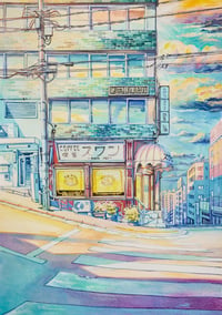 Image 1 of "Corner Cafe" original painting