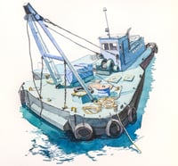 Image 1 of "Small Ship" original painting