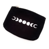 Image 4 of Moon Phase Zip Pouches ~ Silver / Lilac by Anita Ivancenko