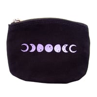 Image 5 of Moon Phase Zip Pouches ~ Silver / Lilac by Anita Ivancenko