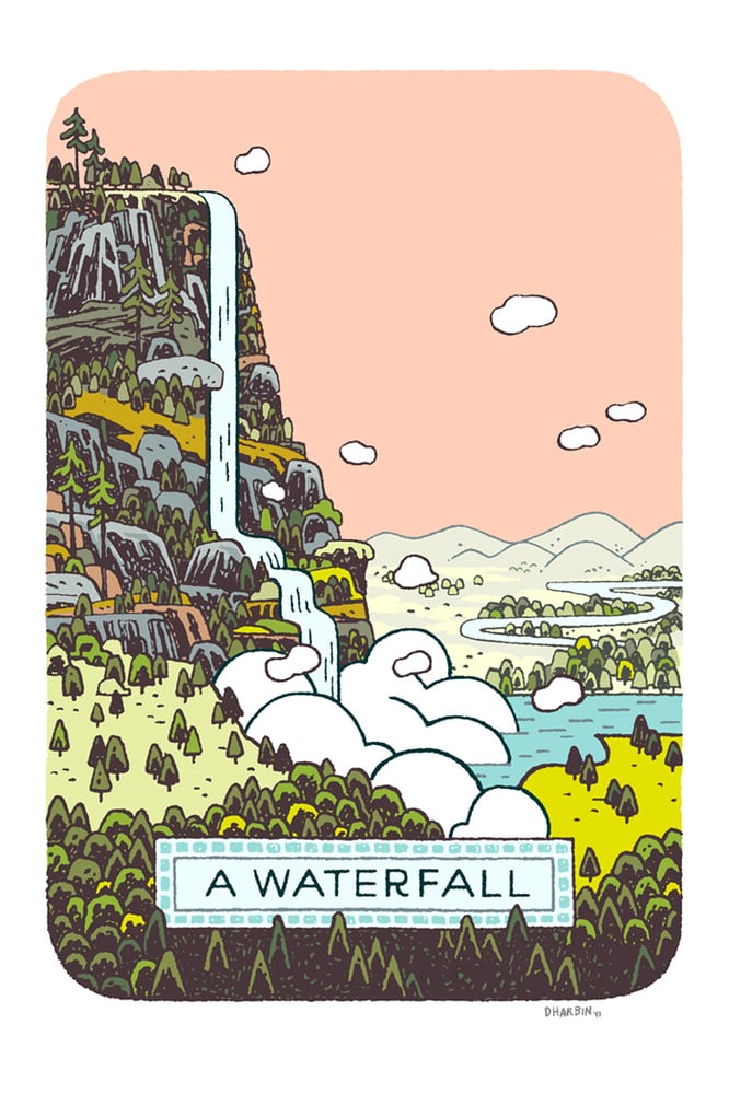 Image of PRINT :: A WATERFALL