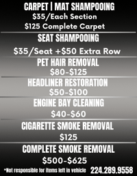 Individual Detailing *CONTACT NUMBER