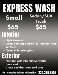 Express Wash *CONTACT NUMBER