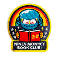 Ninja Monkey Book Club Iron On Patch