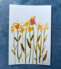 Image 2 of Golden Flora 1- Original Watercolor 