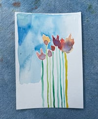 Image 2 of Rainbow Flora 1 - Original Watercolor