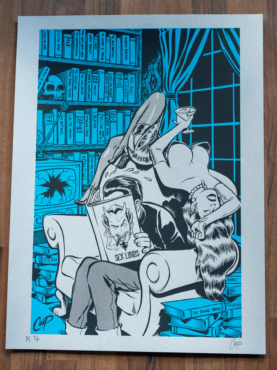 Image of TEST PRINT TUESDAY #2 Bibliophile 1/1