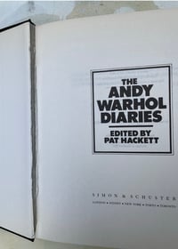 Image 4 of THE ANDY WARHOL DIARIES 1st Edition 1989 Edited by PAT HACKETT