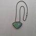 Sterling Silver and Labradorite Necklace with Great Blue Heron, Muskrat and Cattails Etching Image 5