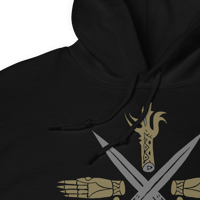 Image 3 of ABSU - CREST OF CYTHRÁUL (SILVER & GOLD PRINT) HOODIE