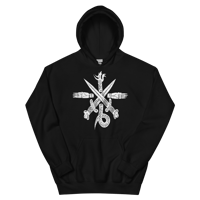Image 2 of ABSU - CREST OF CYTHRÁUL (WHITE PRINT) HOODIE