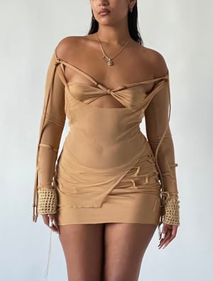 Image of piel crushed mini skirt